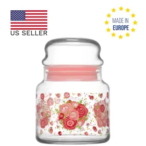 Lav Sera Glass Decorated Jar Set of 6, 21.5 Oz (635 cc)