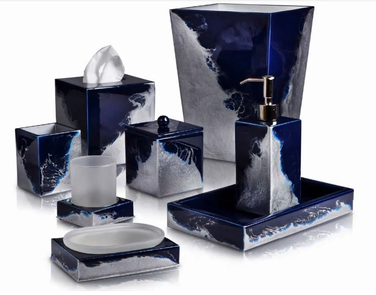 Lava Midnight & Silver Bath Accessories by Mike   Ally