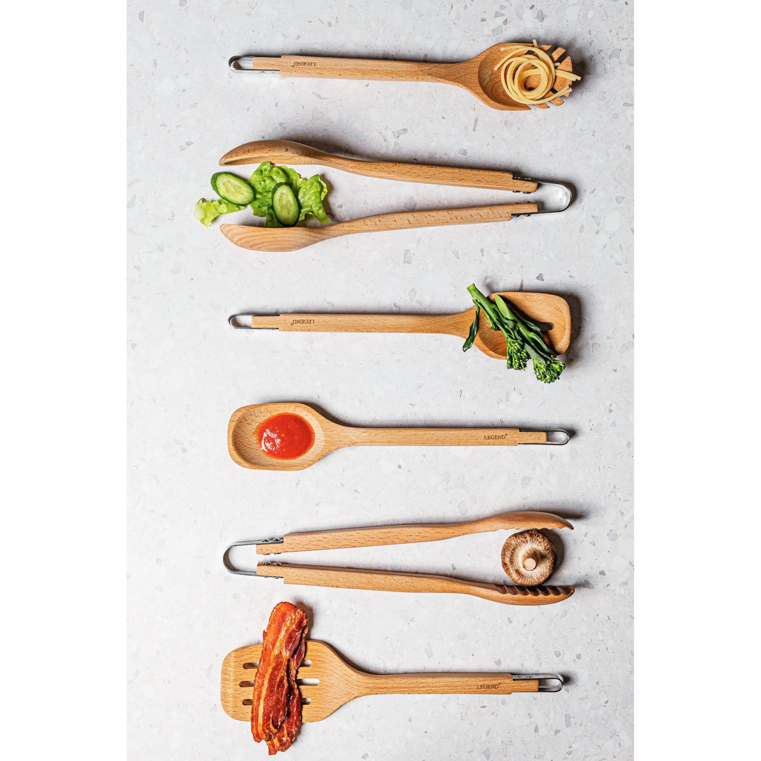 Legend Premium Beechwood Pasta Spoon