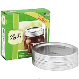 Lids for Regular Mouth Mason Jars, 12 pack