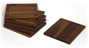 Mountain Woods Brown 6 Piece Acacia Wood Cutting Board Set - 7.5"