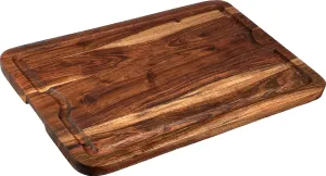 Mountain Woods Brown Extra Large Organic Edge-Grain Hardwood Acacia Cutting Board w/ Juice groove - 24"