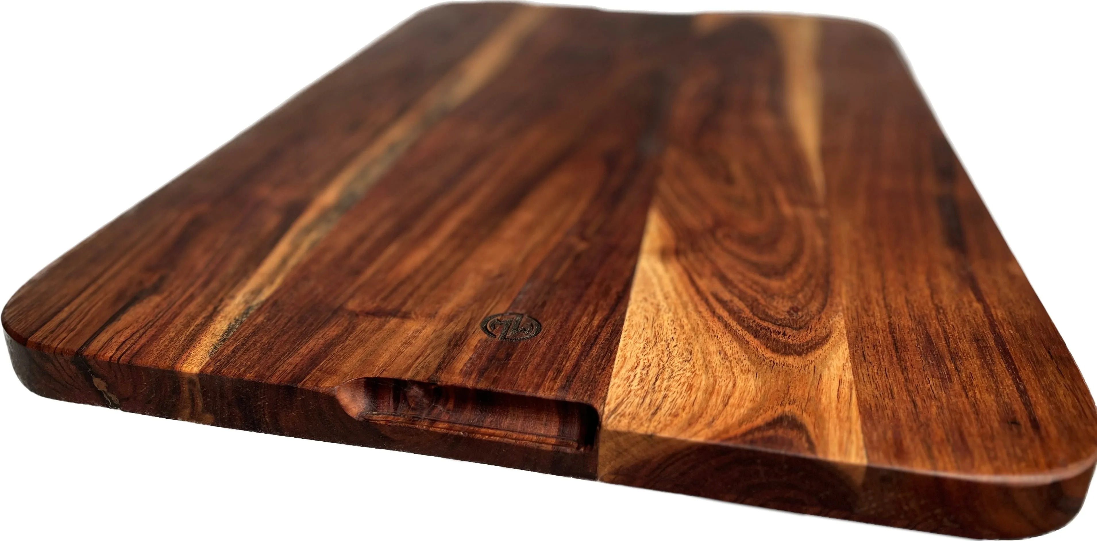 Mountain Woods Brown Extra Large Organic Edge-Grain Hardwood Acacia Cutting Board w/ Juice groove - 24"