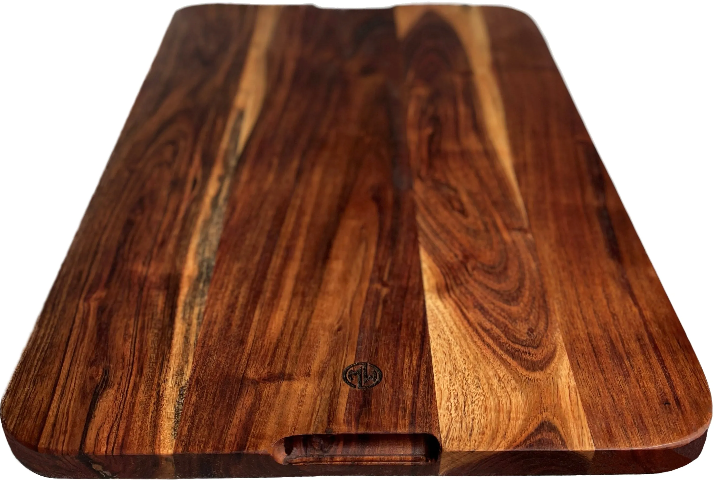 Mountain Woods Brown Extra Large Organic Edge-Grain Hardwood Acacia Cutting Board w/ Juice groove - 24"