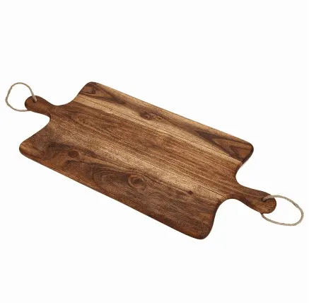 Multi-Purpose Wooden Serving Board & Cutting Board With Handle