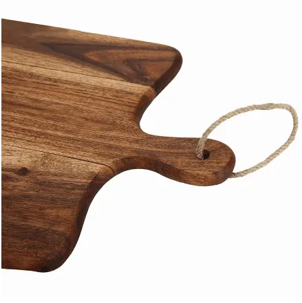 Multi-Purpose Wooden Serving Board & Cutting Board With Handle