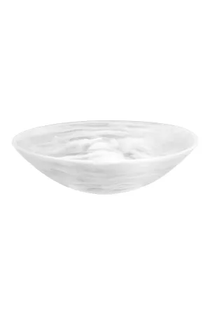 Nashi Home Everyday Large Bowl in White Swirl