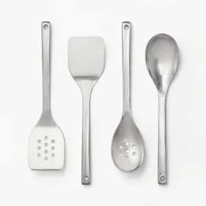 New - 4pc Stainless Steel Kitchen Utensil Set Silver - Figmint