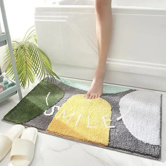 Non-Slip Soft Water Absorbent Bath Mats Various Styles