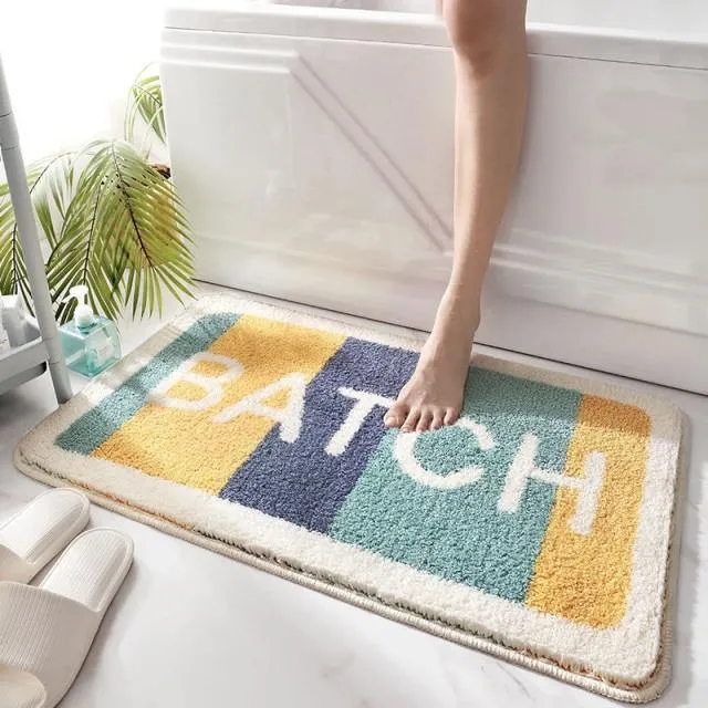 Non-Slip Soft Water Absorbent Bath Mats Various Styles