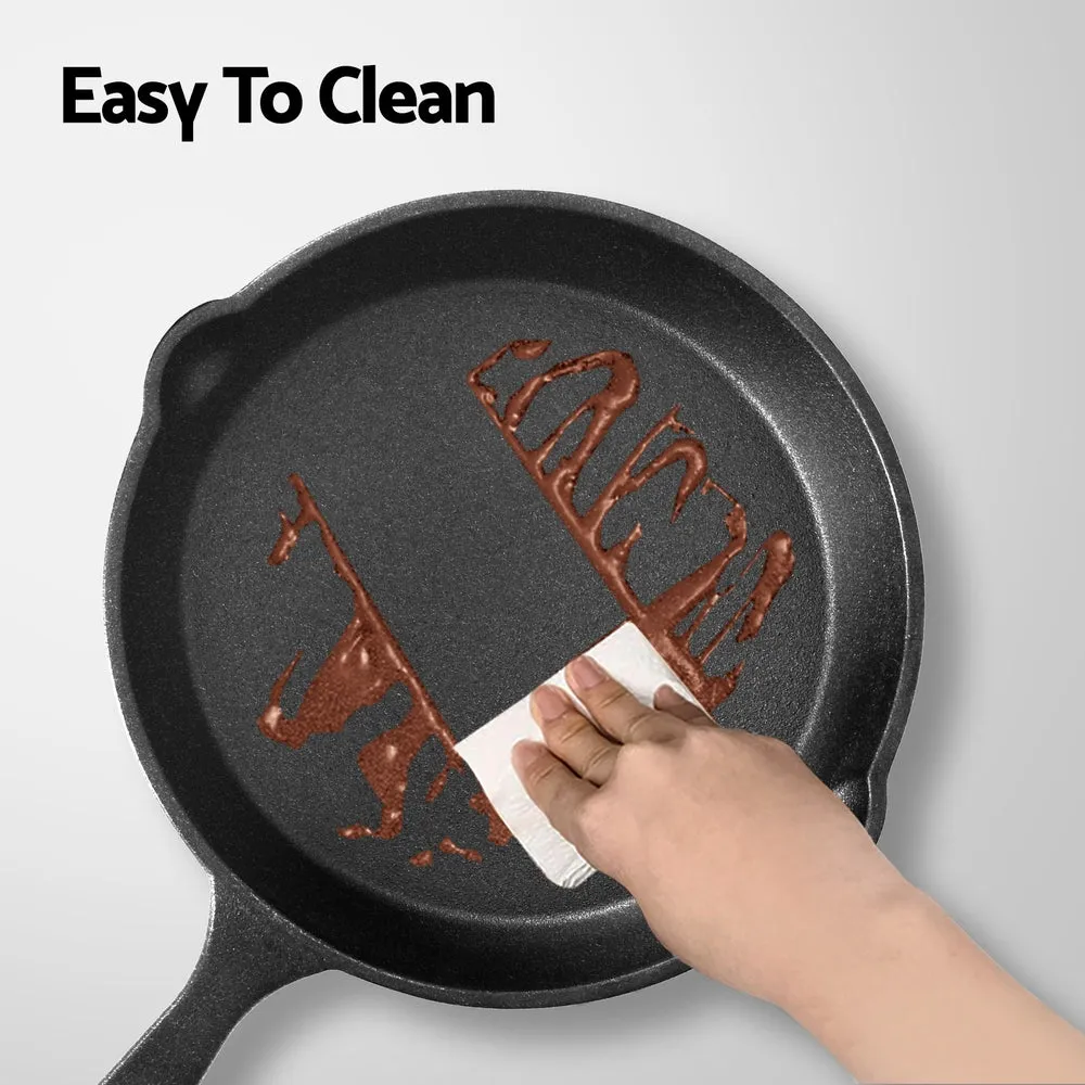 Non-Stick Cast Iron Frying Pan Set 3PCS PFOA/PIFE-Free 5-star chef