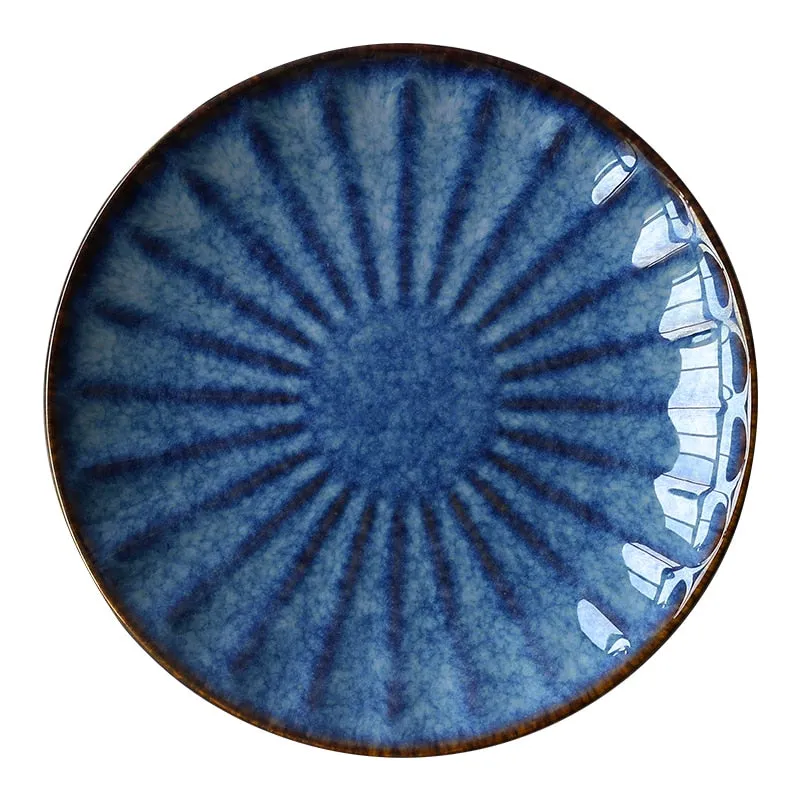 Ocean Shell Indigo Ceramic Plates