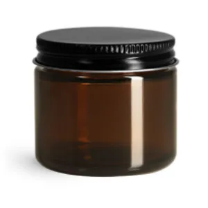 Ointment Jar with black Lid 25 - 500ml