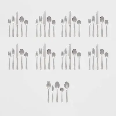 Open Box - 45pc Millinocket Flatware Set Silver - Threshold