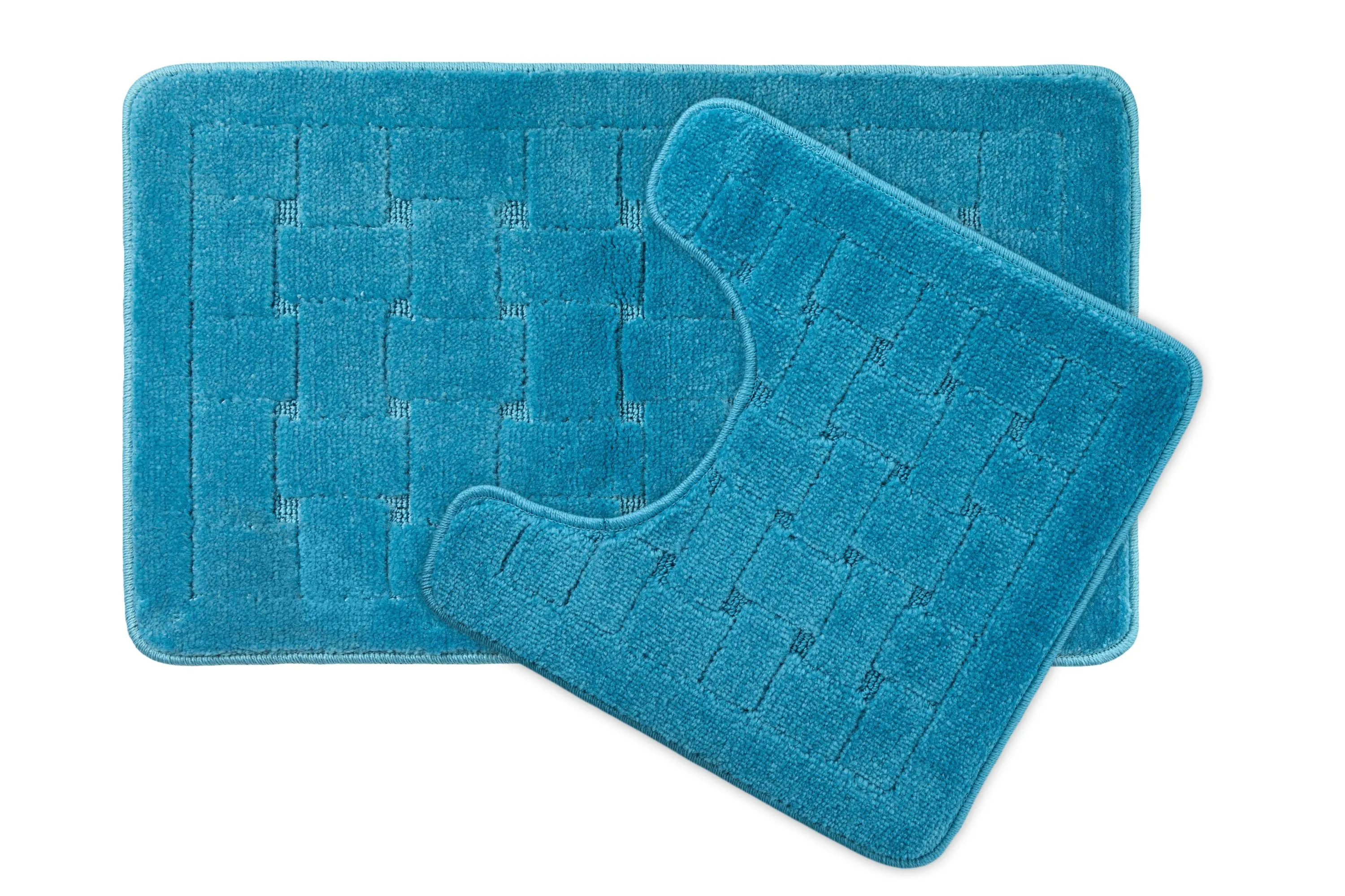 Orkney - Crosshatch 2 Pc Bath Set in Aqua