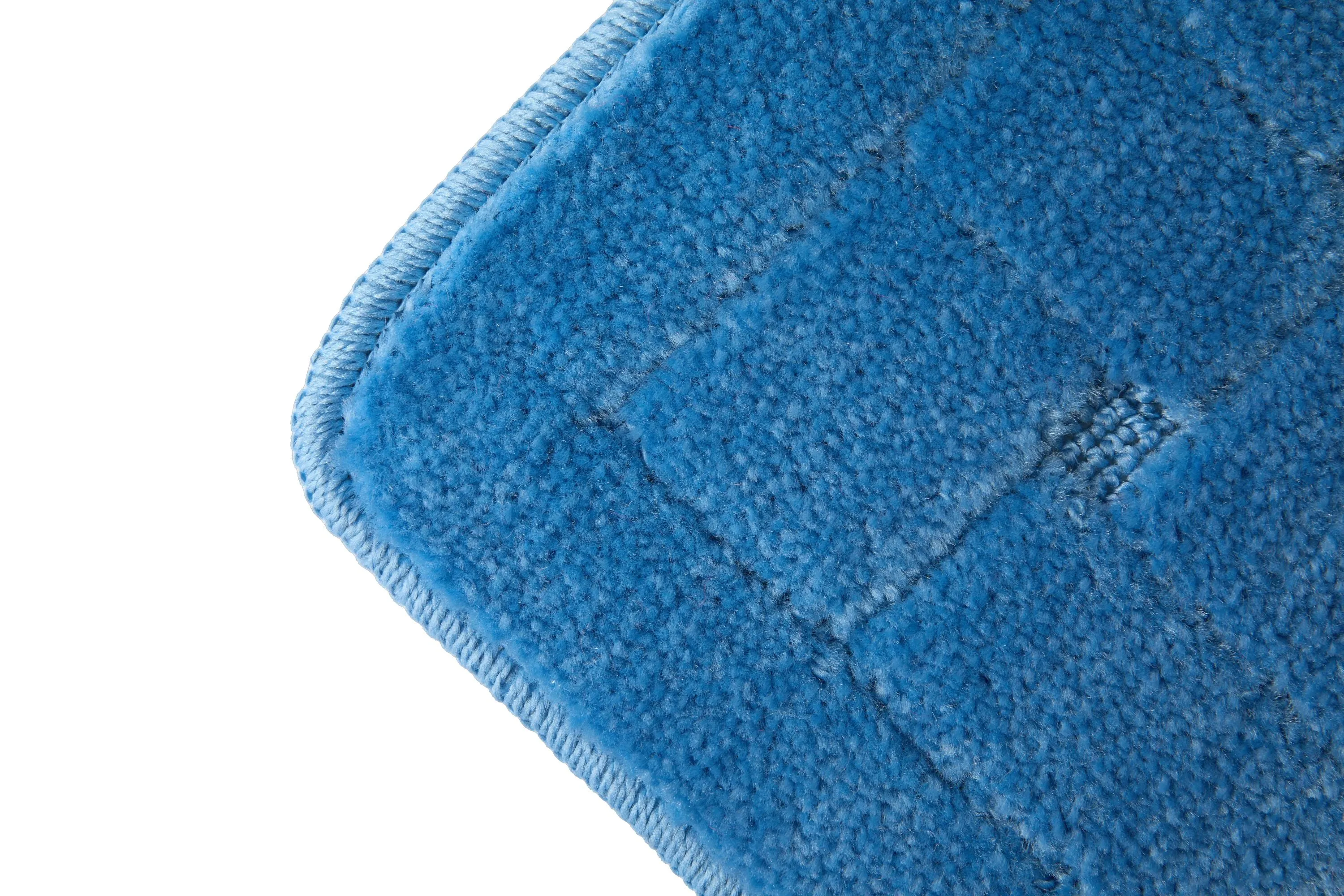 Orkney - Crosshatch Bath mat in Blue