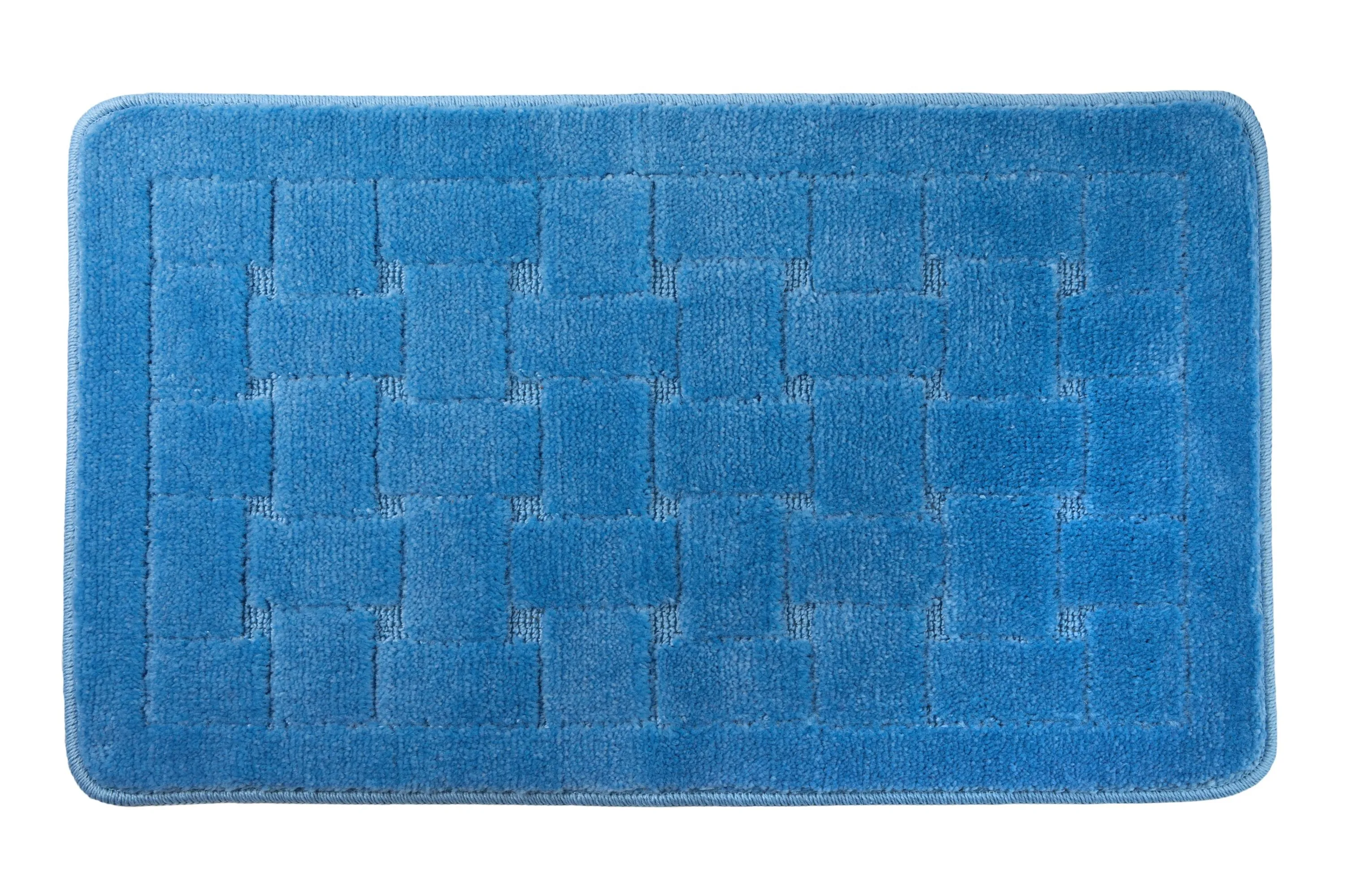 Orkney - Crosshatch Bath mat in Blue