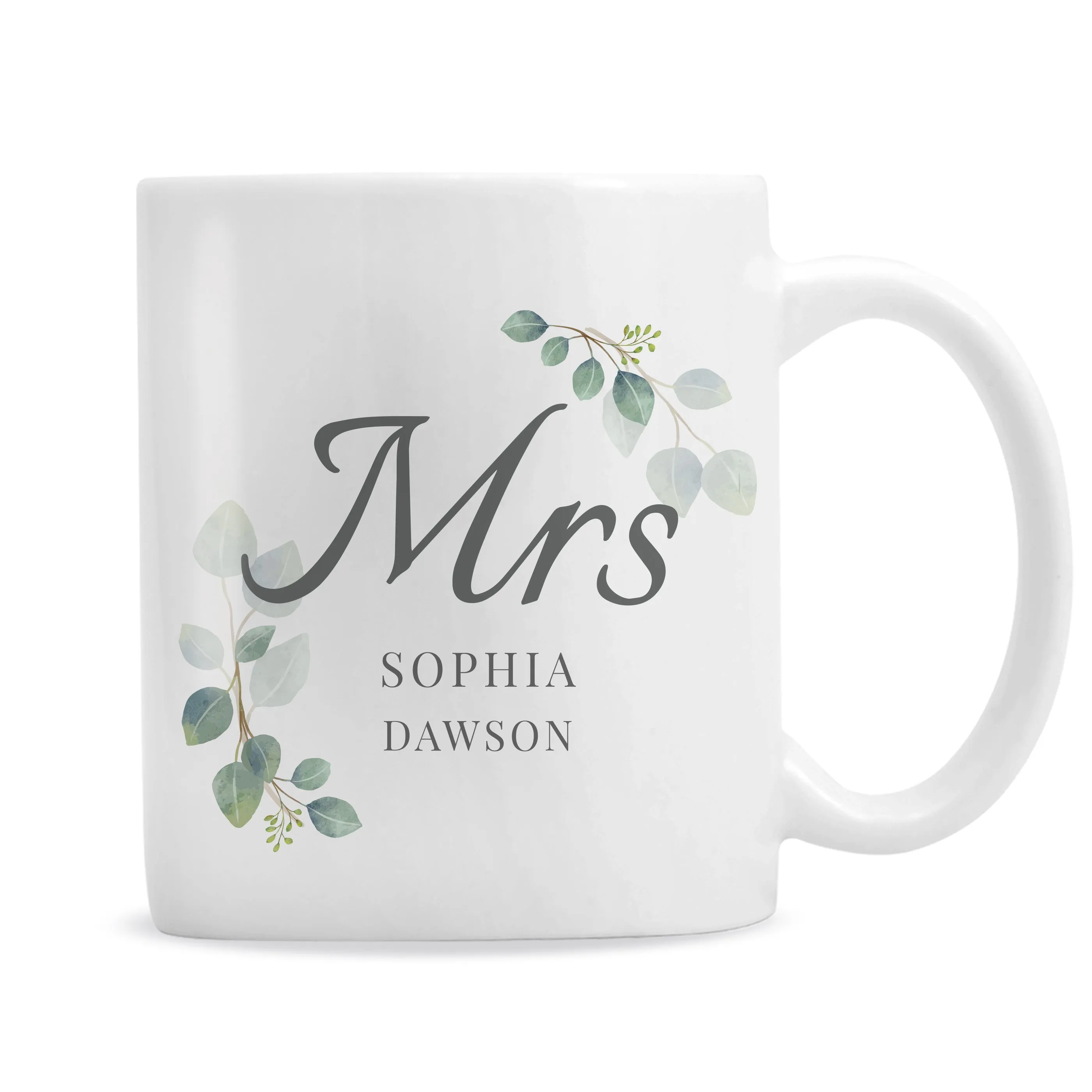 Personalised Botanical Mrs Mug