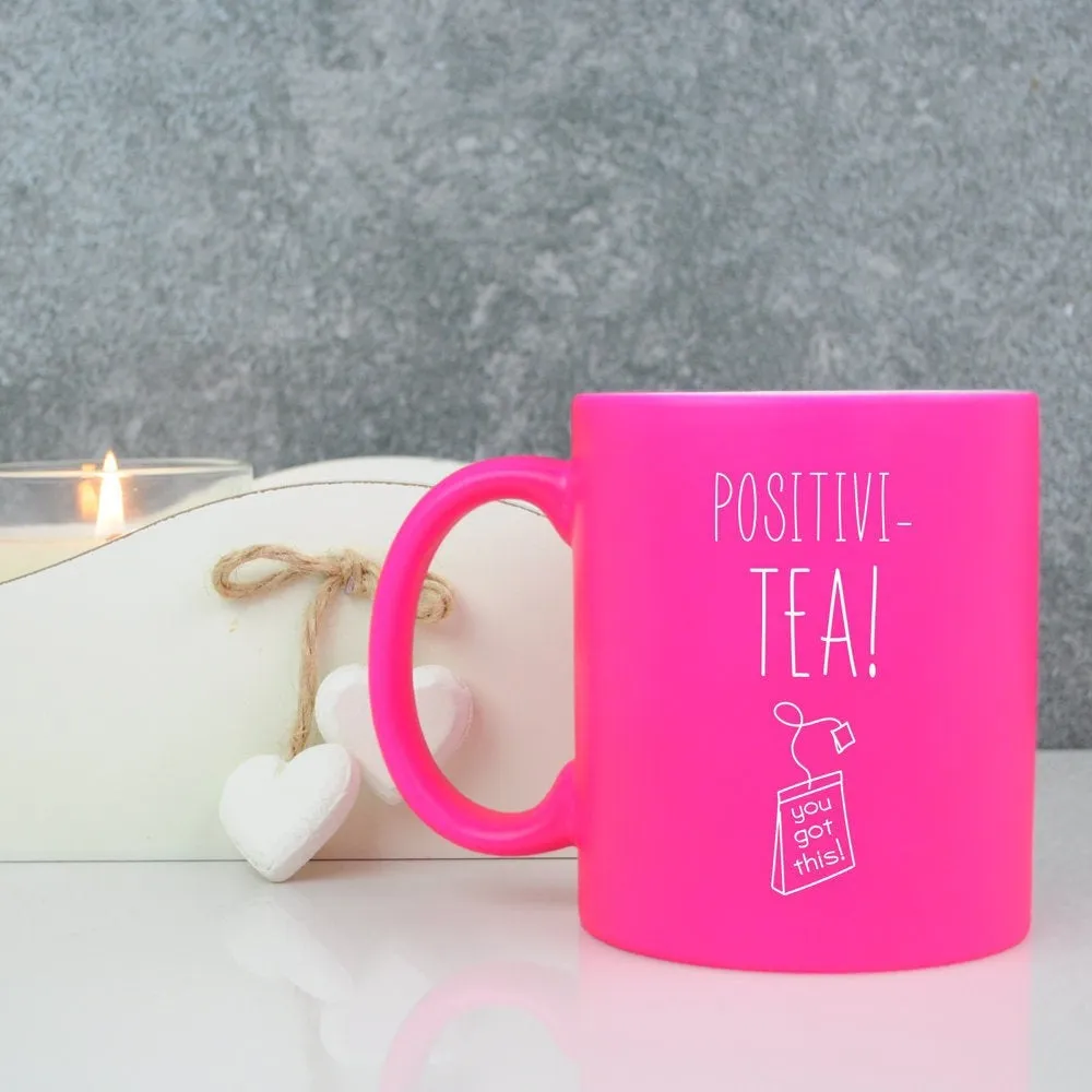 Positivity Mug 'Positivi-Tea' Tea and Coffee Mug - Available in Pink & Green!