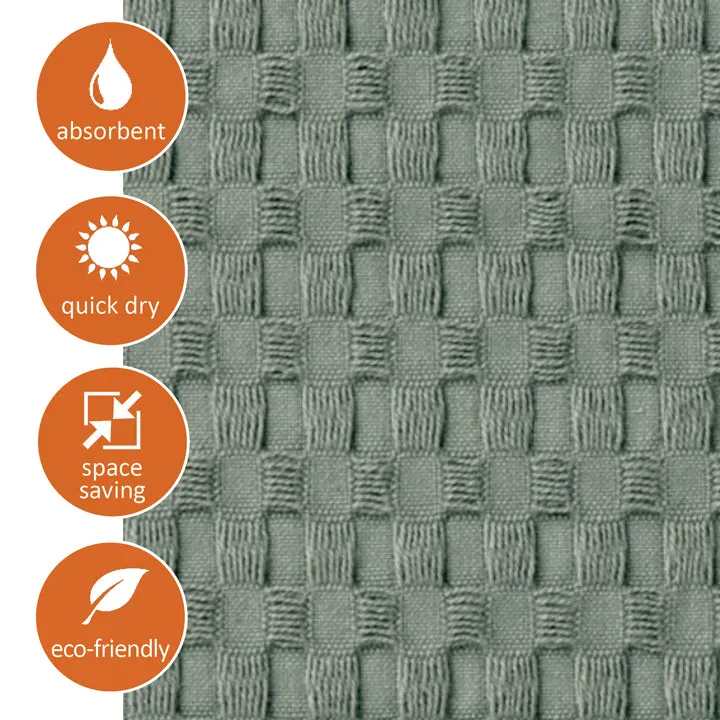 Sage Grey Waffle Bath Mat - Modern Style