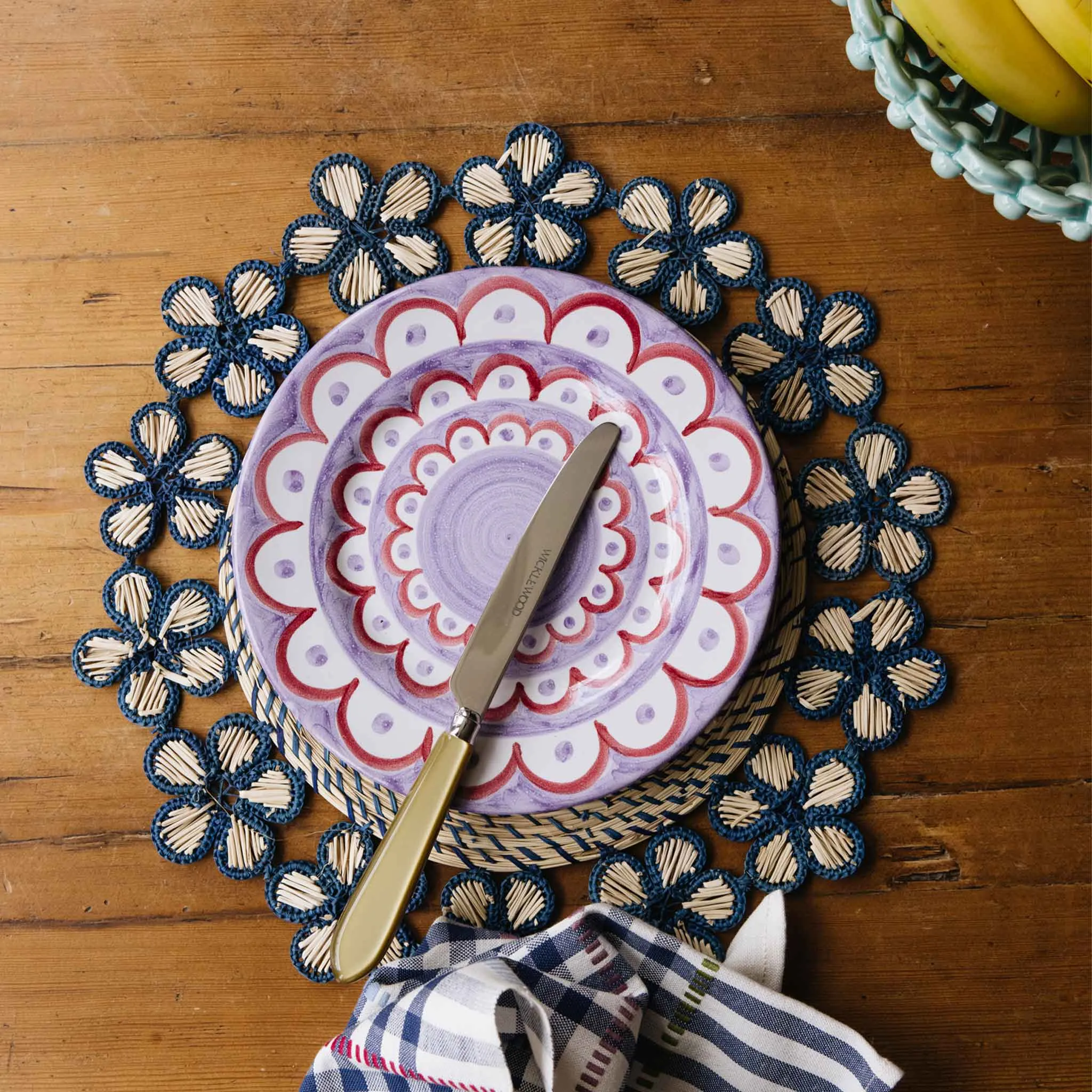 Scallop Dessert Plates Set of 6 Multicoloured