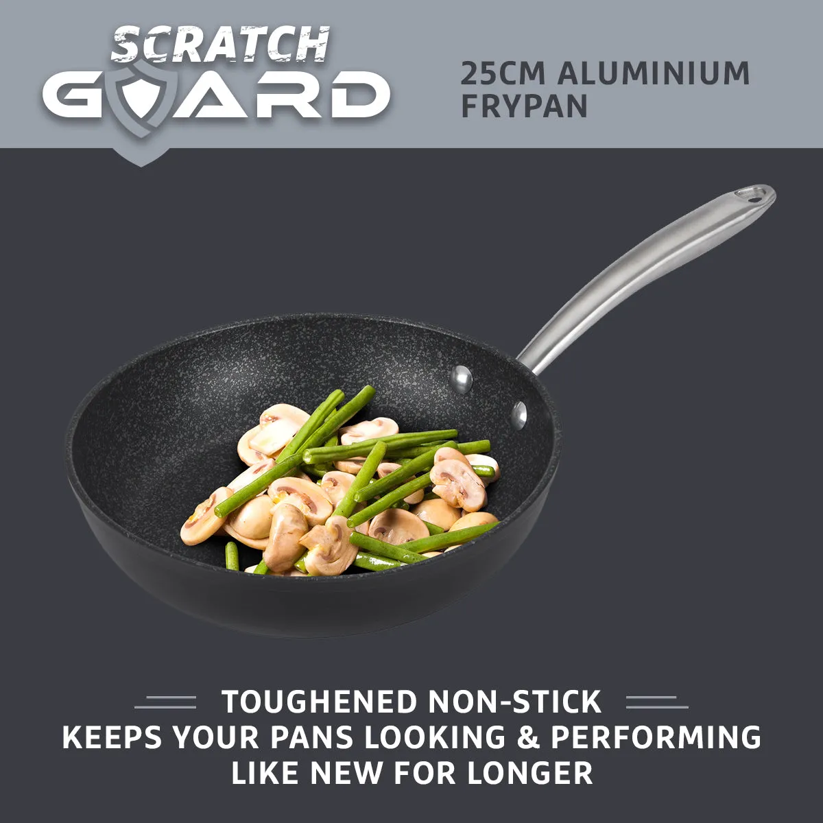 Scratch Guard Non Stick Frying Pan Set