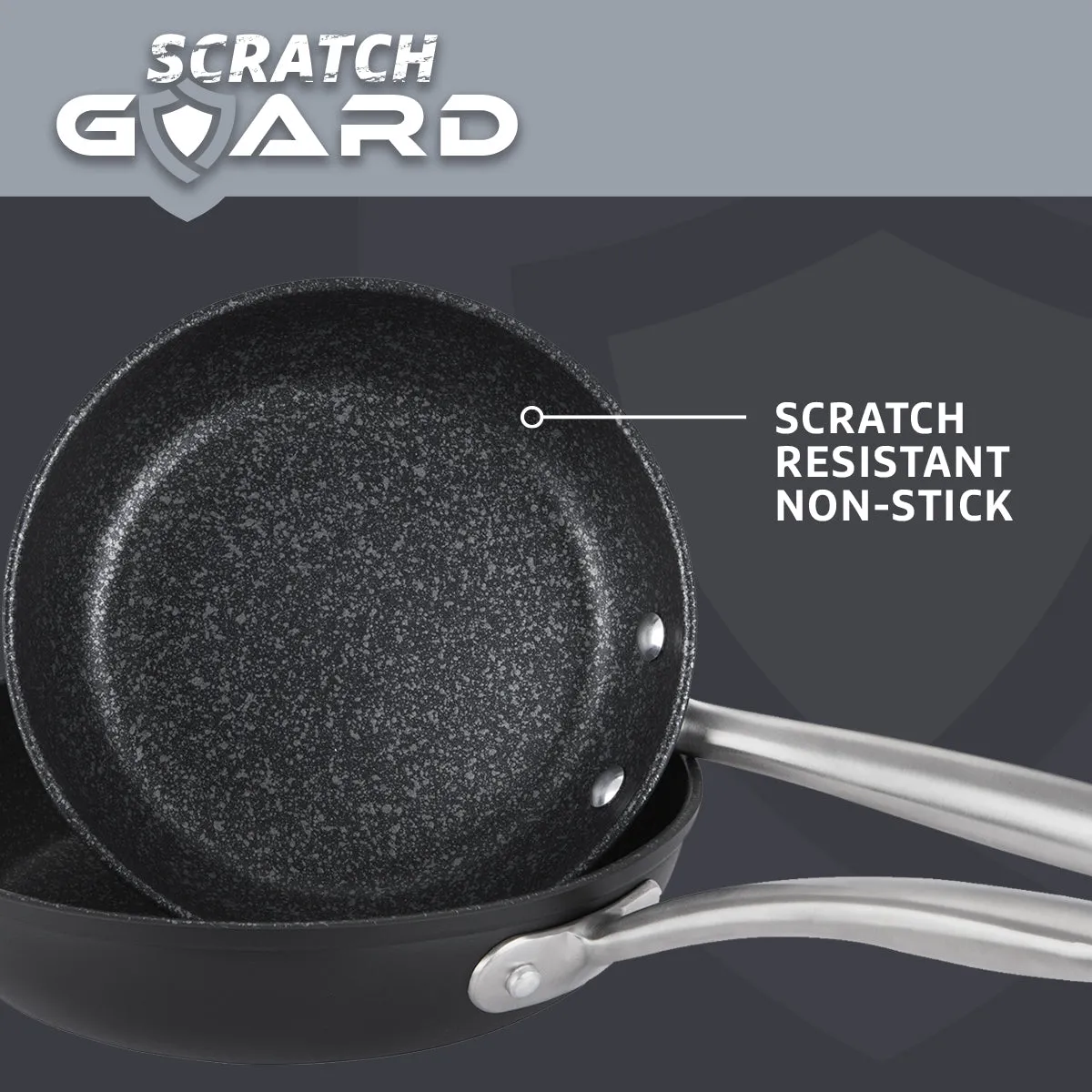 Scratch Guard Non Stick Frying Pan Set