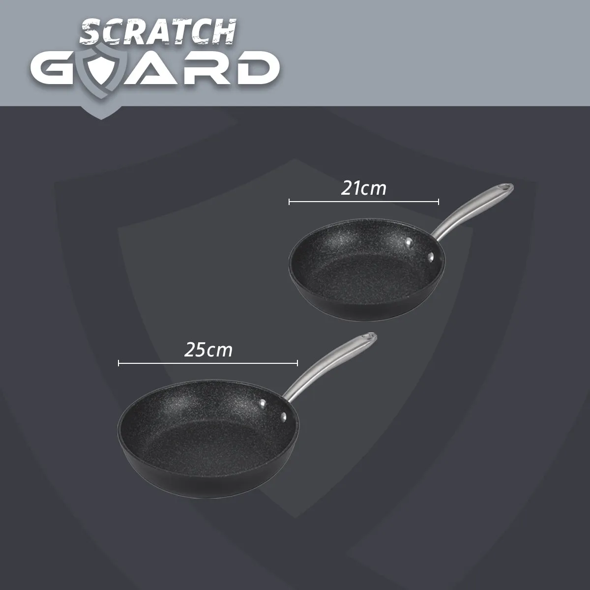 Scratch Guard Non Stick Frying Pan Set