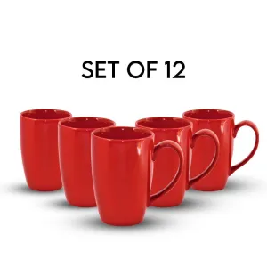 Set of 12 Red Tea/ Coffee Mug