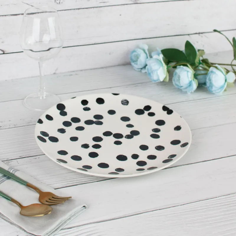 Skittish Polka Dot Dinner Plate