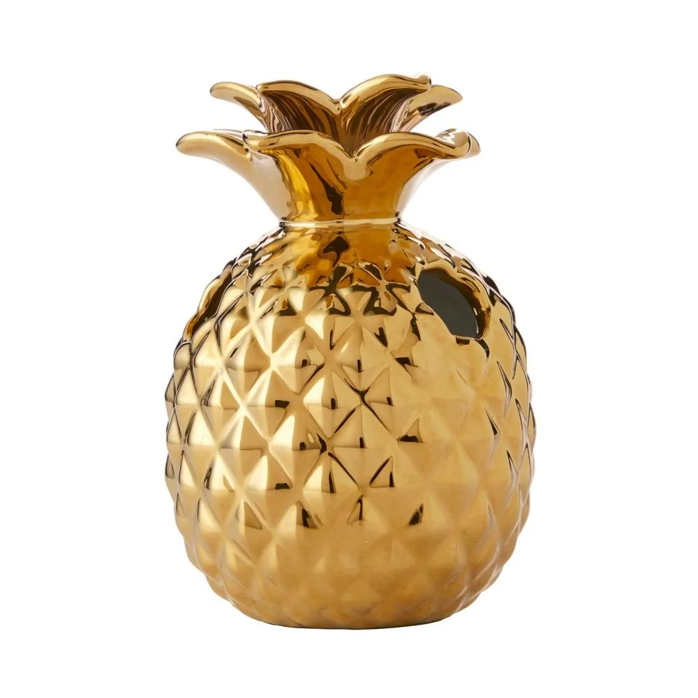 SKL Home Gilded Pineapple Toothbrush Holder - Gold 5.52x3.79x3.79