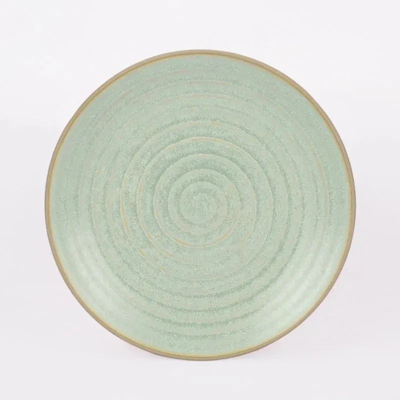 Swirls Ceramic Dinner Plates | Set of 2 | 9 Inches