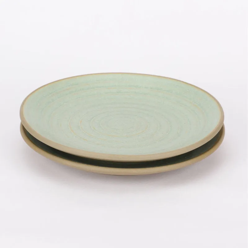 Swirls Ceramic Dinner Plates | Set of 2 | 9 Inches