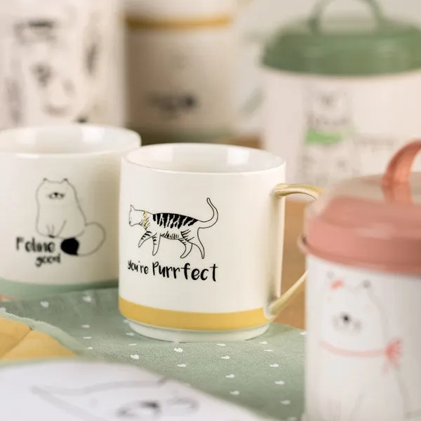 The English Tableware Company Playful Pets Stacking Mugs - Cats