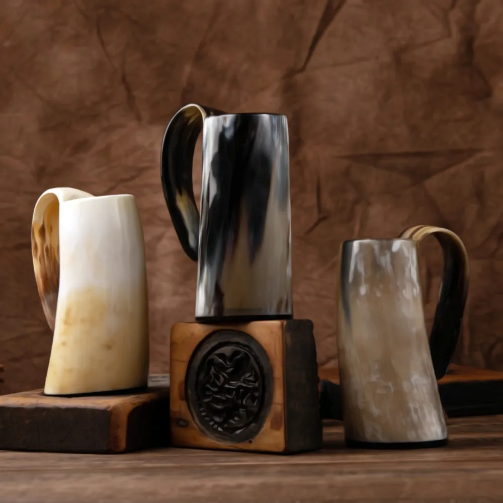 Viking Handcrafted Ox-Horn Mug