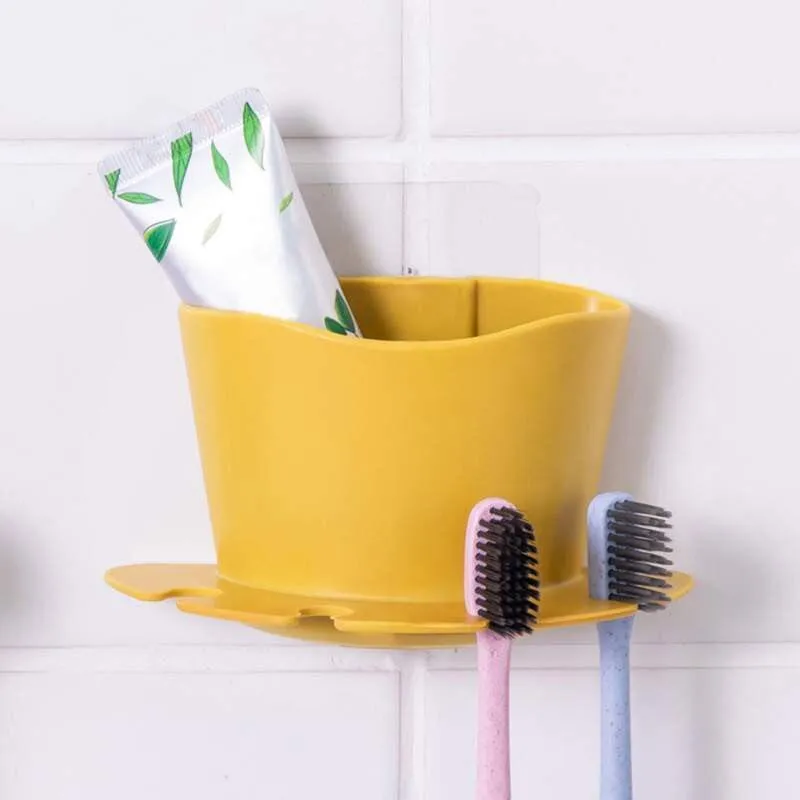 Wall-Mounted Toothpaste Holder Storage Rack