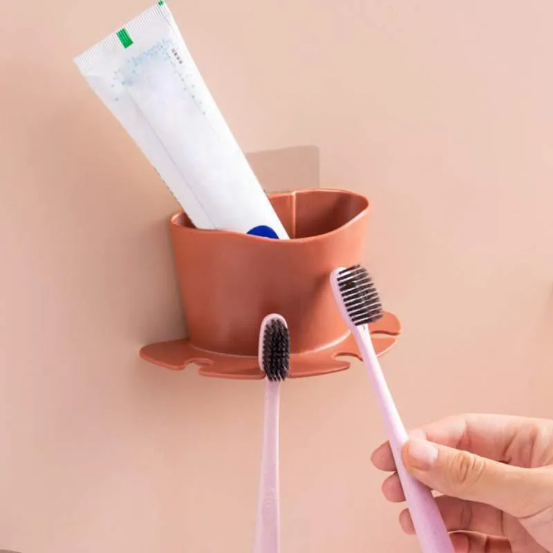 Wall-Mounted Toothpaste Holder Storage Rack