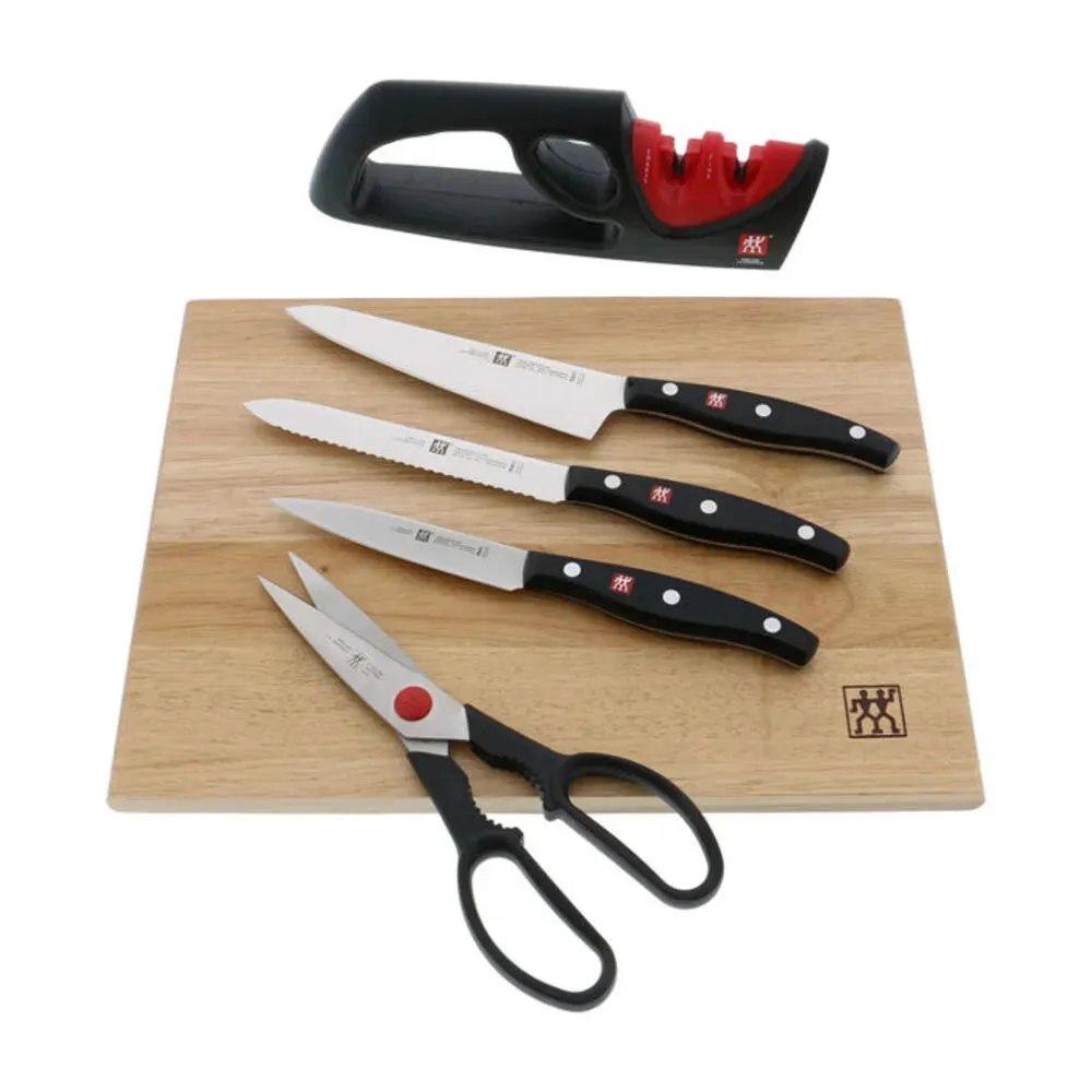 Zwilling 1011722 TWIN Signature 6-Piece Knife and Cutting Board Set